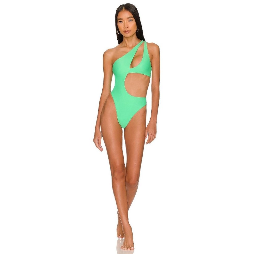 Camila Coelho Kitana One Piece in Green Medium New Womens Swimsuit - Picture 9 of 9